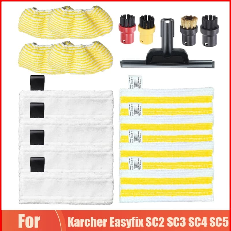 Nouveau chiffons de vadrouille à vapeur en Microfibre, brosse de tête pour Karcher EasyFix SC2 SC3 S