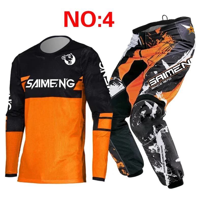 Taille 20 22 24 26 28 Saimeng ensemble d'équipement de motocross enduro pour enfants mx jersey panta