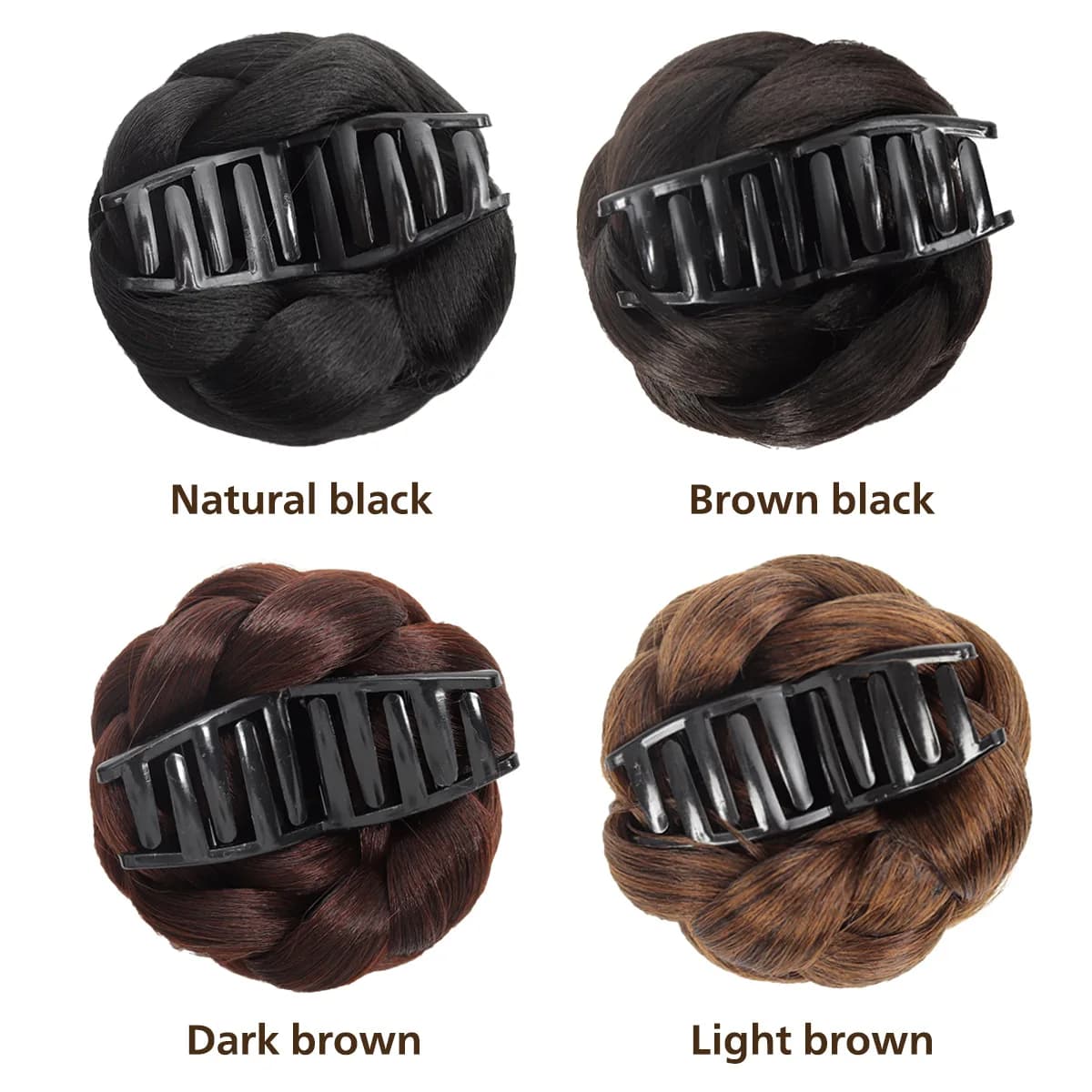 Perruque chignon tressé synthétique pour femme avec pince à cheveux, accessoires capillaires