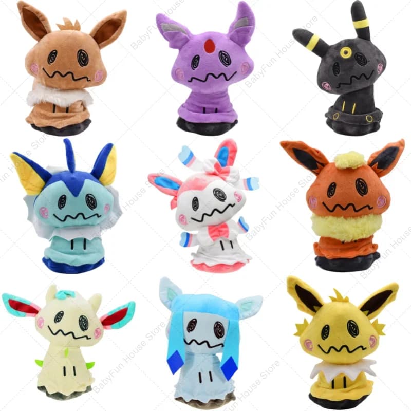 Jouets en peluche Pokemon Shiny Mimikyu, Mimikyu Cos Charizard Snorlax Umbreon Vaporeon Sylveon Eeve