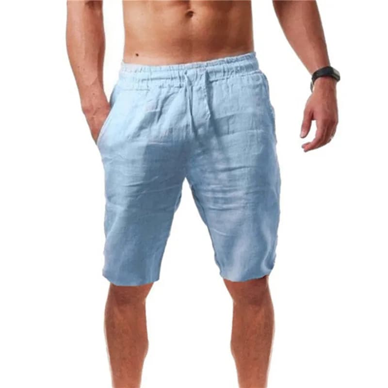 Short en coton pour hommes, pantalon court d'été respirant, couleur unie, Fitness, Streetwear, 1 piè