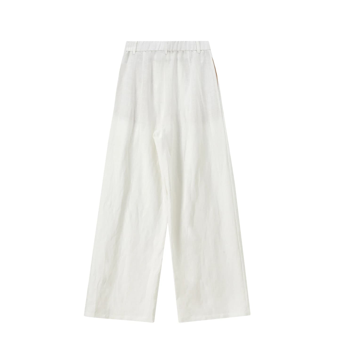 Pantalon blanc pour femme SENTUBILA, mélange lin et lyocell, coupe large, tendance printemps 2026, t