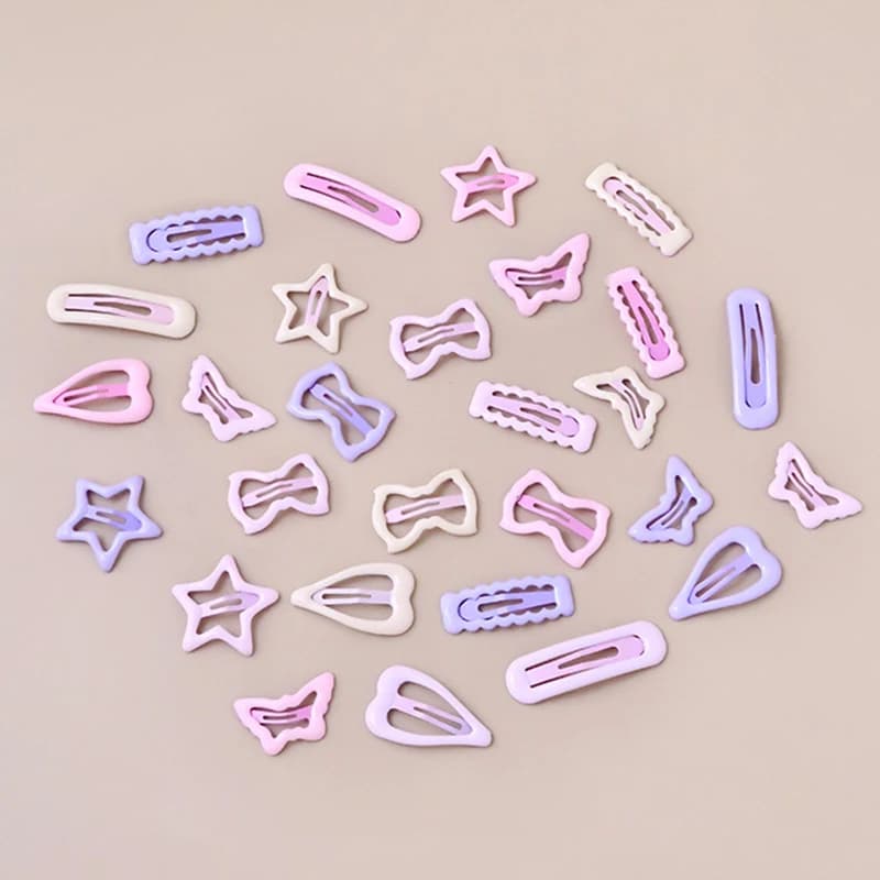 Ensemble de pinces à cheveux étoiles douces et douces, Barrettes sans traction pour bébés filles et 