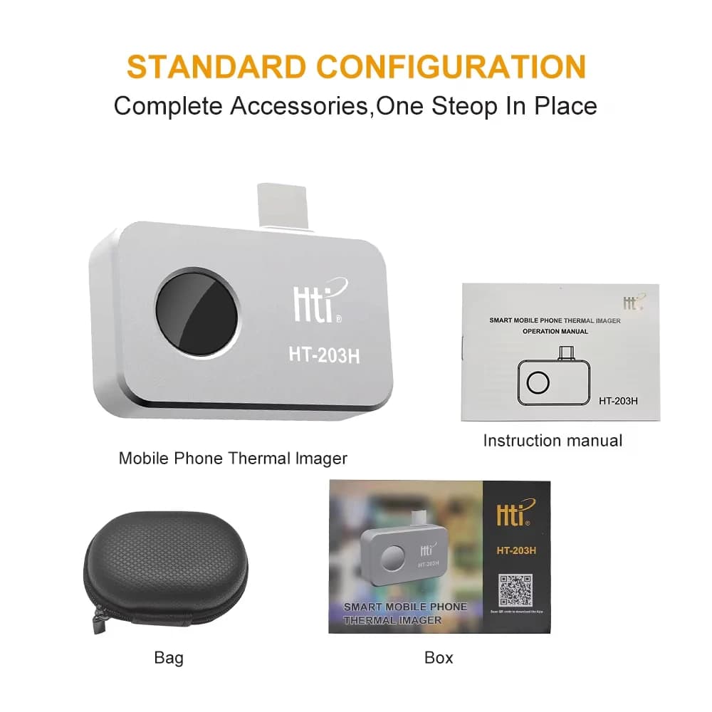 Caméra thermique HT-203H 512x384, résolution Super IR, imageur thermique Android Type-C, caméra ther