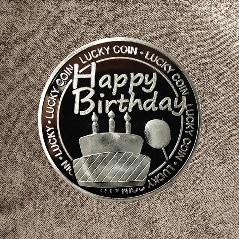 Pièce de Collection porte-bonheur joyeux anniversaire, pièces commémoratives, cadeau d'anniversaire,