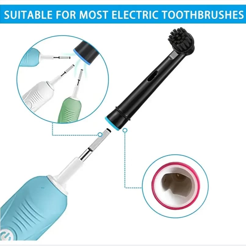 Têtes de brosse de rechange en poils de charbon de bambou, pour brosse à dents électrique Oral B, ne