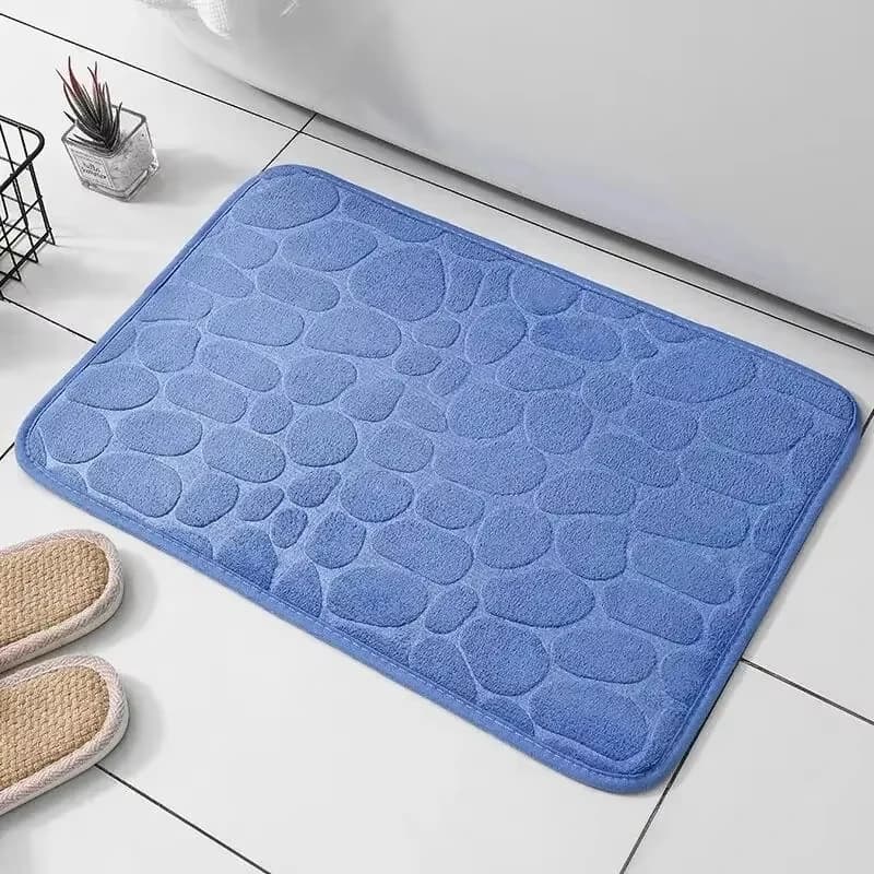 Tapis en velours gaufré en mousse à mémoire de forme, 1 pièce, antidérapant, pour salle de bain, sal