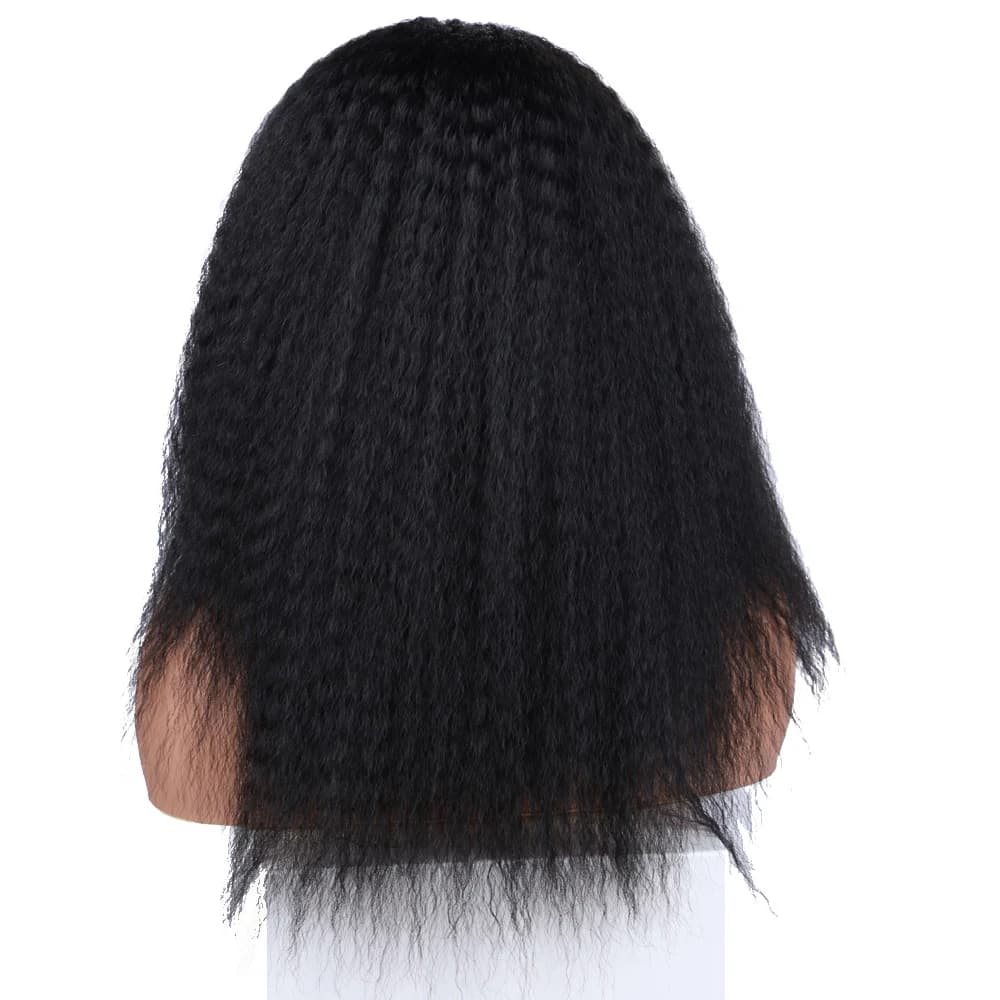 Perruque de cheveux synthétiques crépus bouclés 14 pouces perruque de bandeau synthétique Afro longu