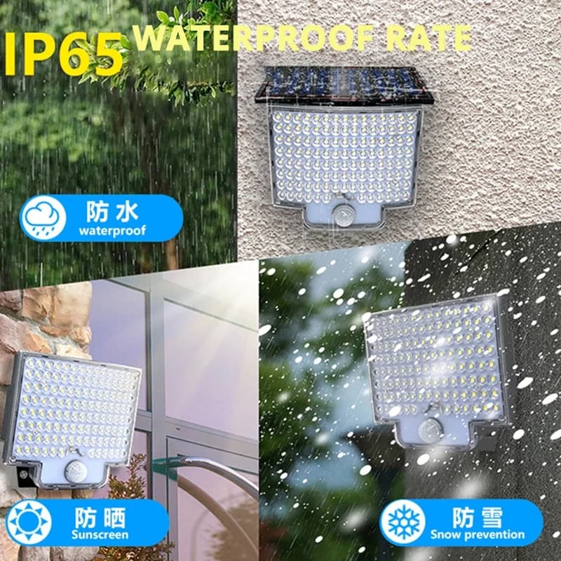 Applique Murale Solaire LED Imperméable avec Capteur de Mouvement PIR, Luminaire Décoratif d'Extérie