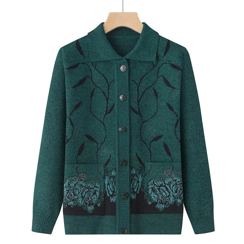 Pull cardigan à manches longues avec boutons pour femmes, manteau chaud, vêtements pour femmes, mère