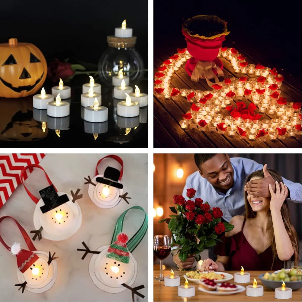 Bougie LED sans flamme avec/sans télécommande, éclairage à flamme vacillante, bougie chauffe-plat po