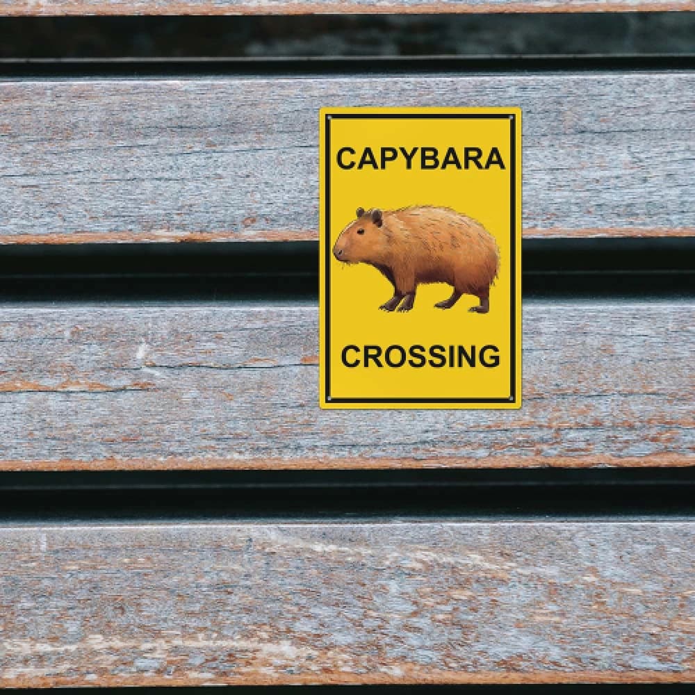 Putuo Decor-Panneau en métal Capybara, affiche d'art mural vintage 18, 7.8x11.8, 1 pièce, pour la ma