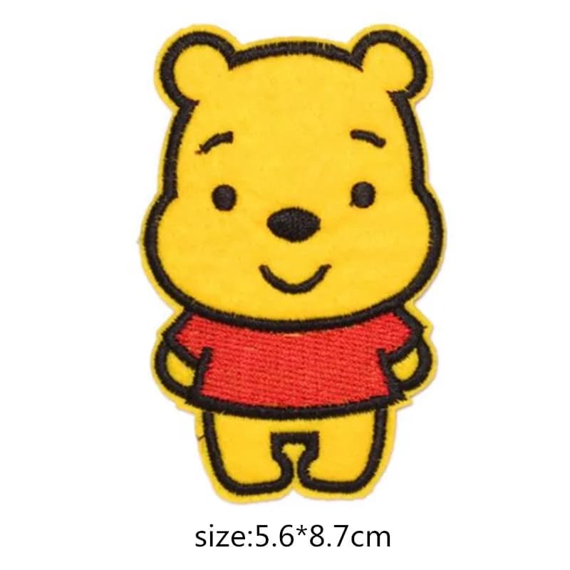 Dessin animé Winnie l'ourson Patch brodé fer sur jolis patchs en tissu brodé bricolage vêtement déco