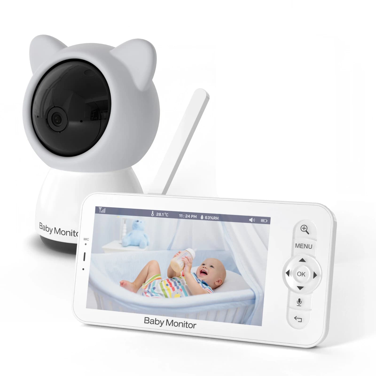 Moniteur bébé sans fil avec caméra pour touristes, vidéo de sécurité Onvif pour bébé, nounou, nuit V