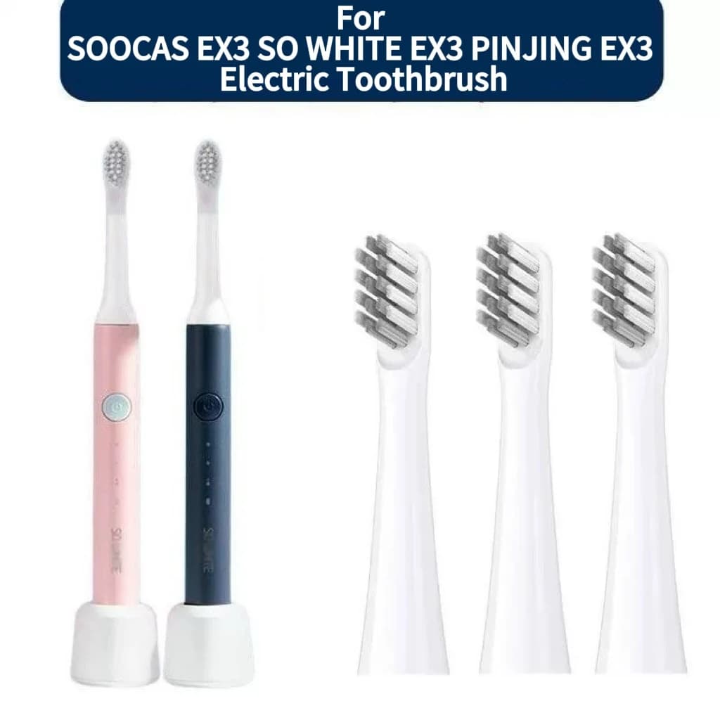 Tête de brosse à dents de rechange pour SOOCAS EX3 SO WHITE EX3 PINJING EX3, tête de brosse à dents 