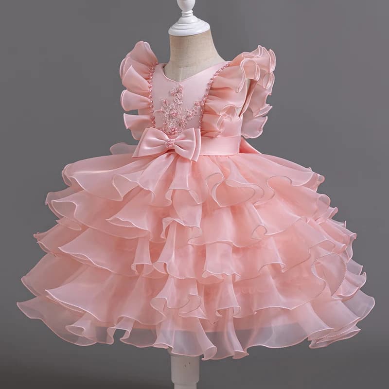 Robe de Bal Élégante Rose à Paillettes pour Bébé Fille de 3 à 10 Ans, Boutique, ixd'Anniversaire