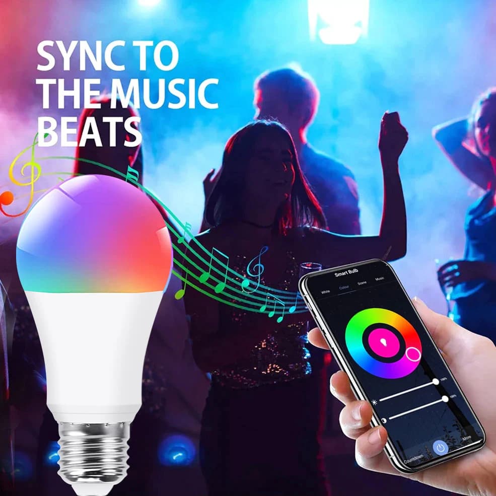 Tuya Wifi/Bluetooth ampoule intelligente E27 RGB Alexa lampe à LED ampoules intelligentes AC 85-265V