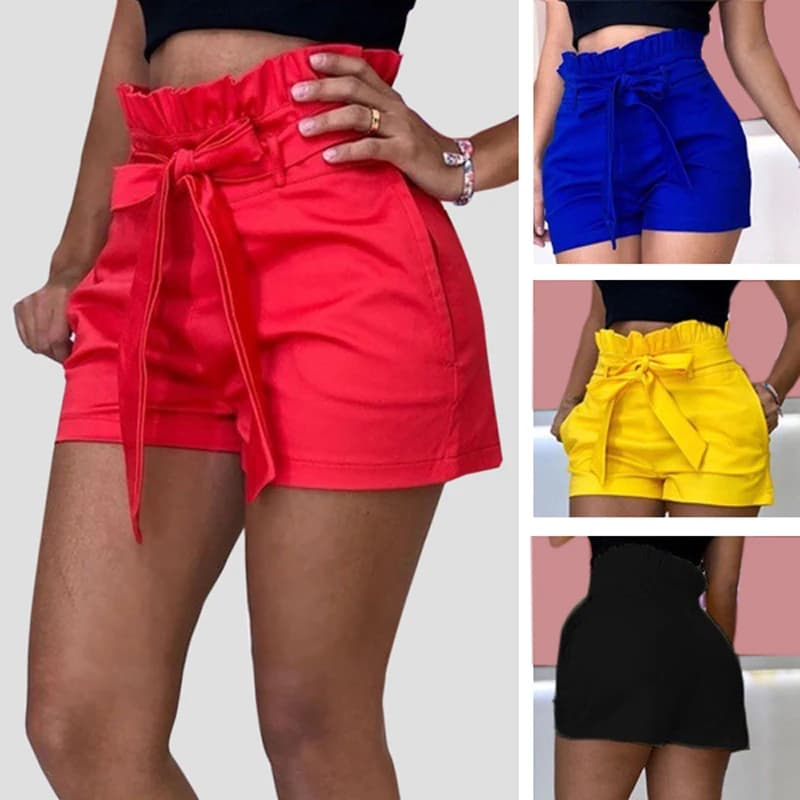Short taille haute pour femmes, couleur Pure, ample, décontracté, pantalon féminin, Streetwear, nouv
