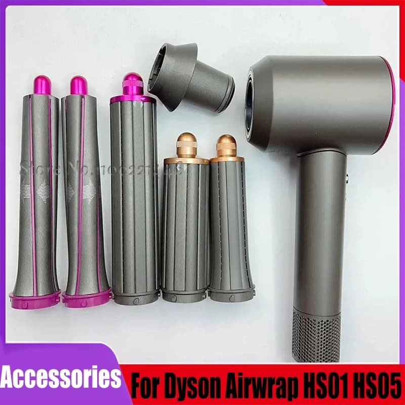 Barils à friser longs, outils de coiffure pour Dyson Airwrap HS01 HS05 HD03 HD08, buse Flyaway, acce