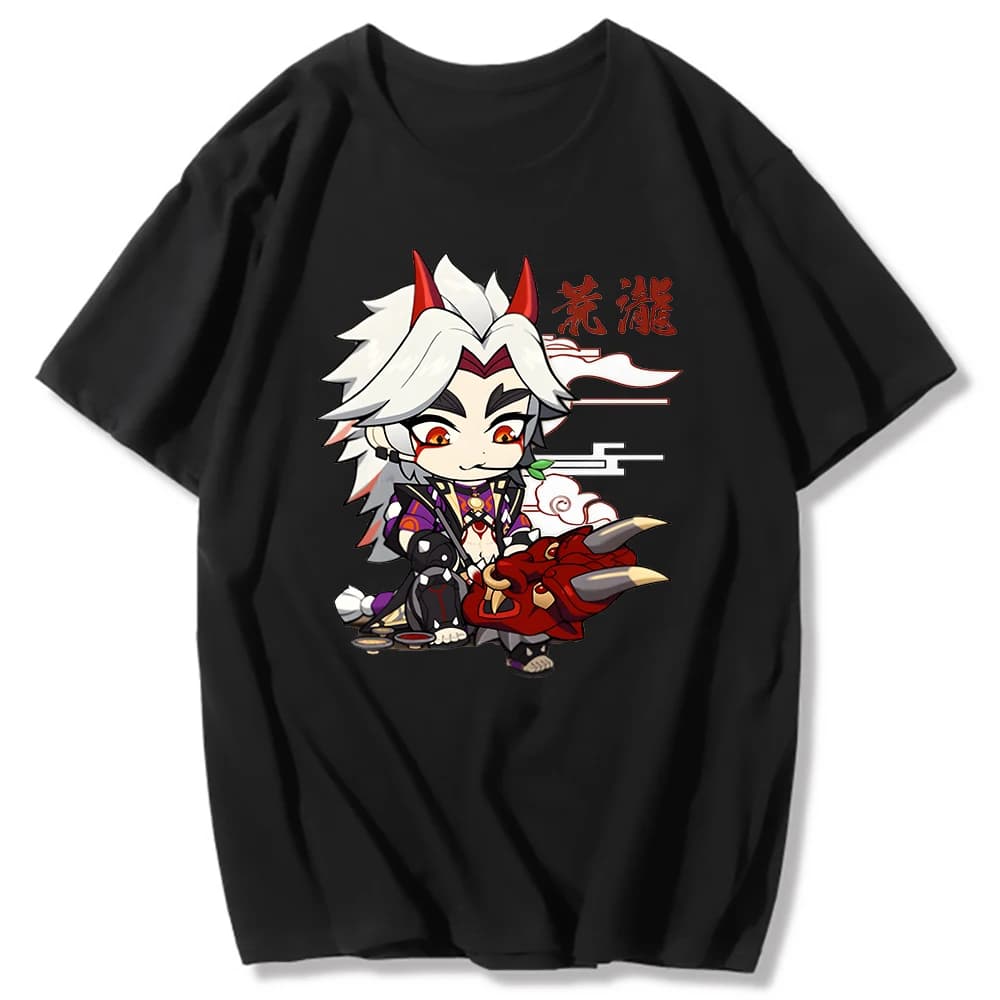 Genshin Impact T-shirt Arataki Itto T-shirt jeu graphique t-shirts femmes Kawaii vêtements filles su