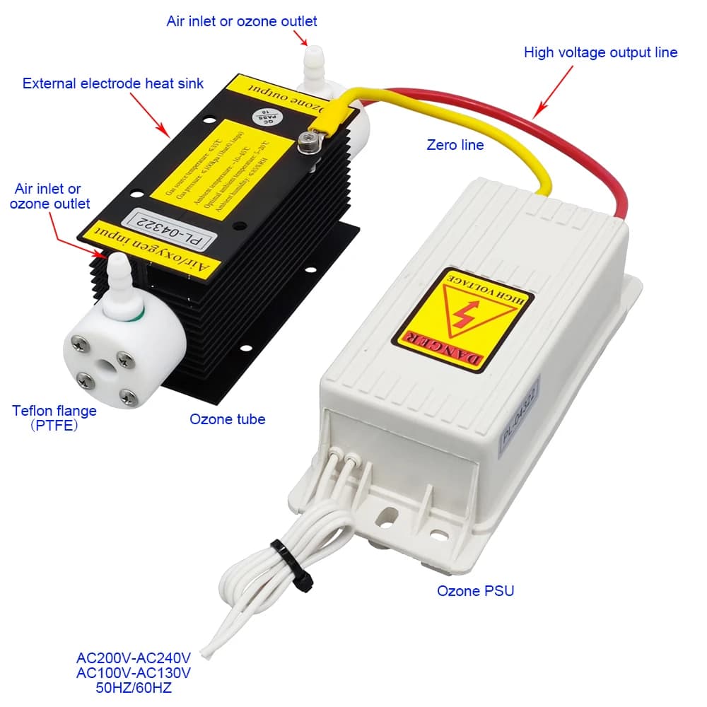 Kit générateur d'ozone 3G/H breveté CE FCC ROHS pour la purification et la désinfection de l'eau pot