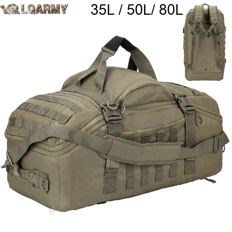 LQARMY 30L 50L 80L sac d'alpinisme en plein air sac à dos tactique Molle grand sac polochon randonné