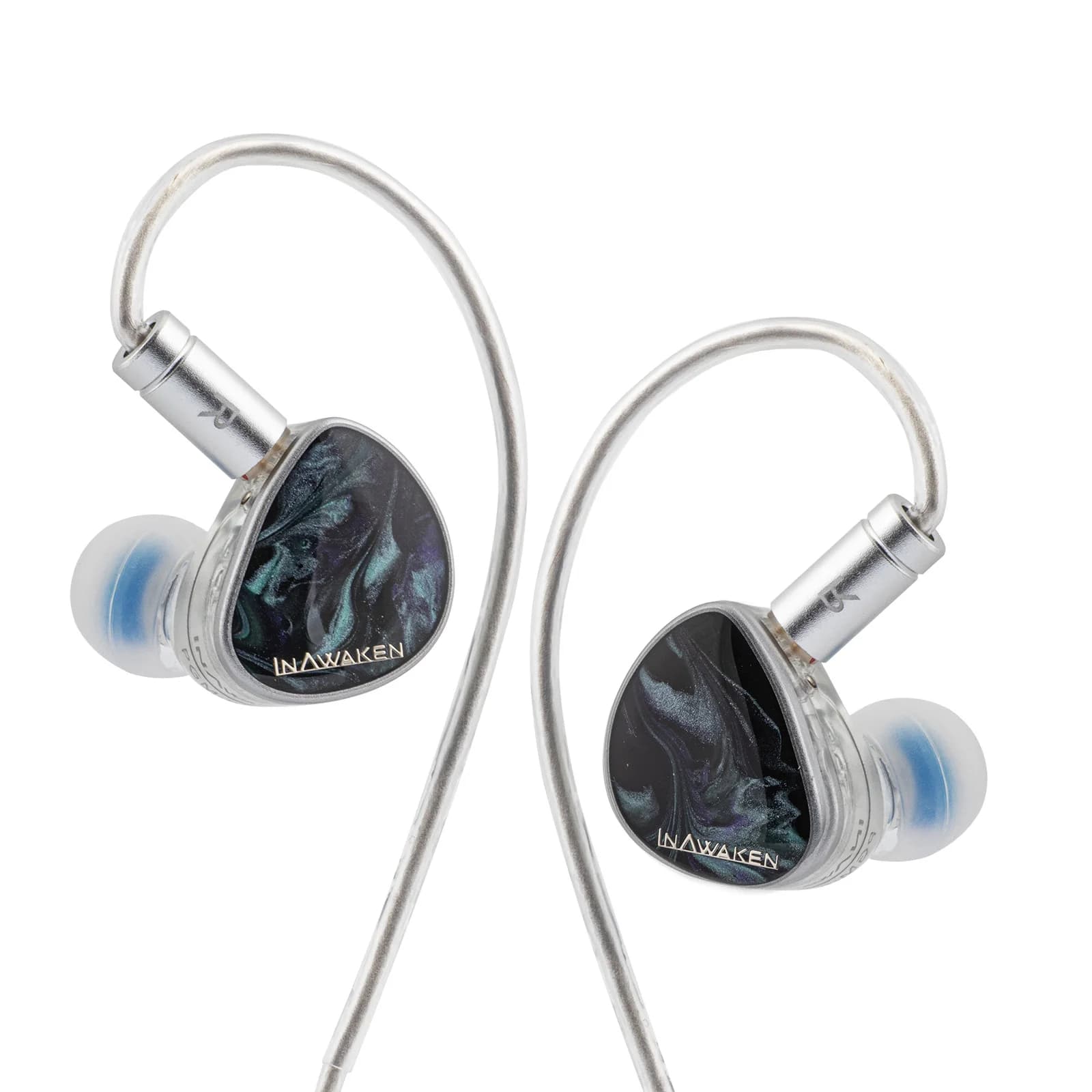 INAWAKEN DAWN Ms casque IEM à pilote dynamique à diaphragme violet-or avec câble blindé OFC pour mus