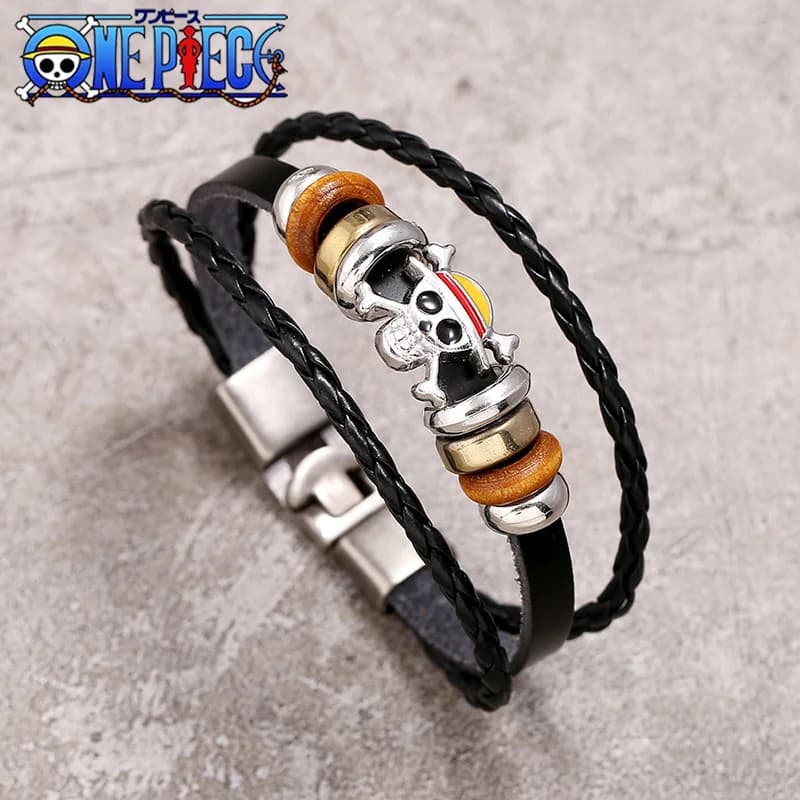Bracelet une pièce en cuir Vintage européen et américain, périphériques d'animation, accessoires de 