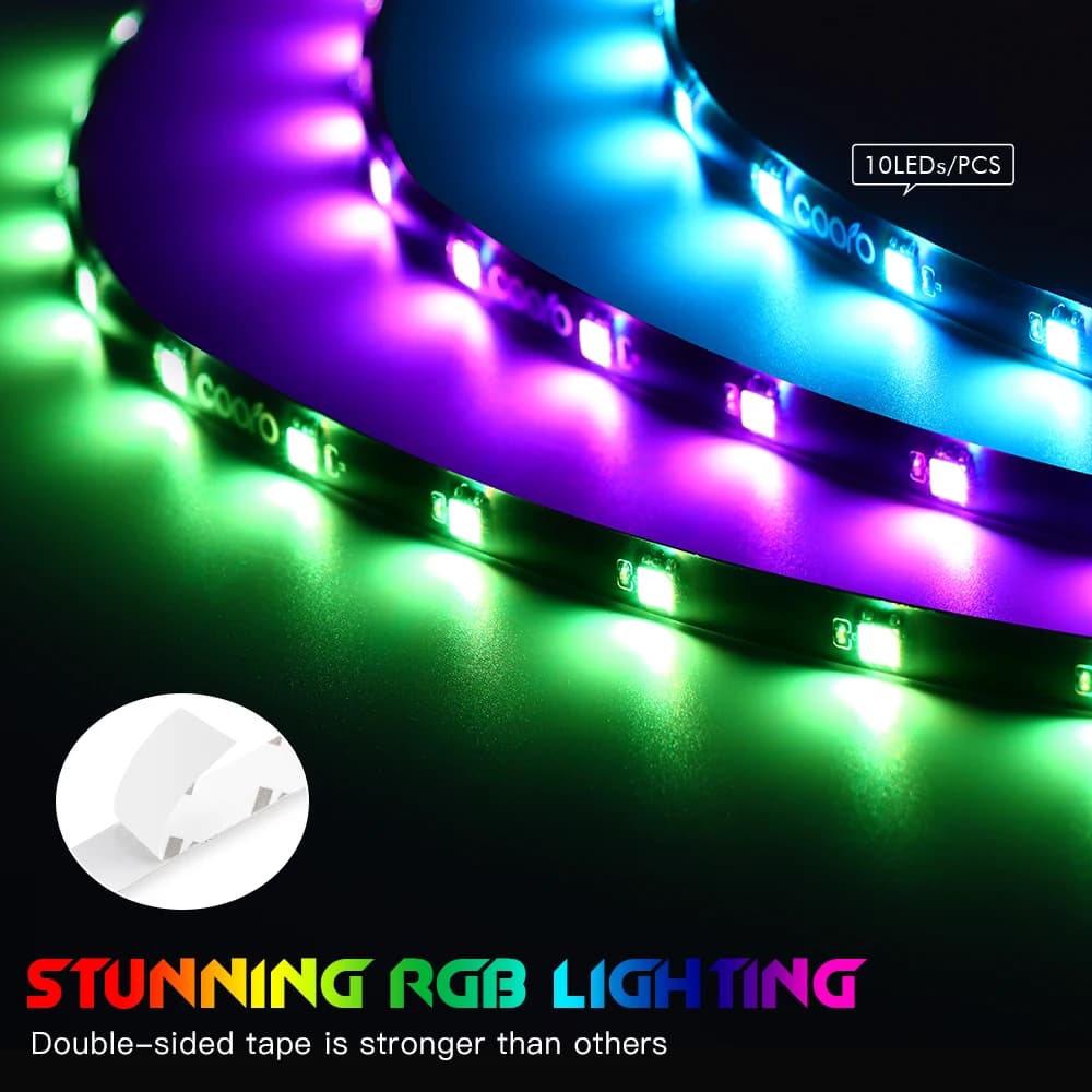 Bande LED numérique adressable WS2812b, 40cm, pour décor de boîtier PC, pour iCUE CORSAIR, nœud d'éc