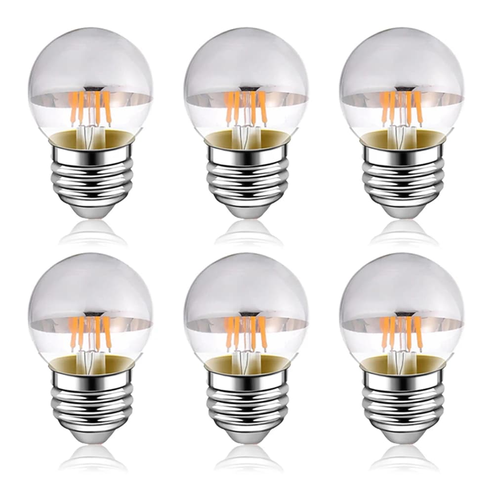 Ampoule Vintage à Intensité Réglable, Suspension à Filament Décoratif, Half Chrome, 4W, 2700K, 220V,
