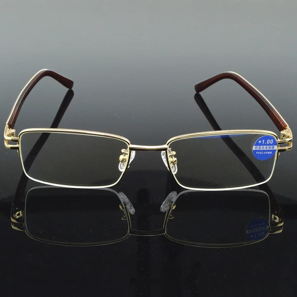 Lunettes de lecture de luxe ultralégères en alliage de titane pour hommes, affaires, + 0.75, + 1.00,