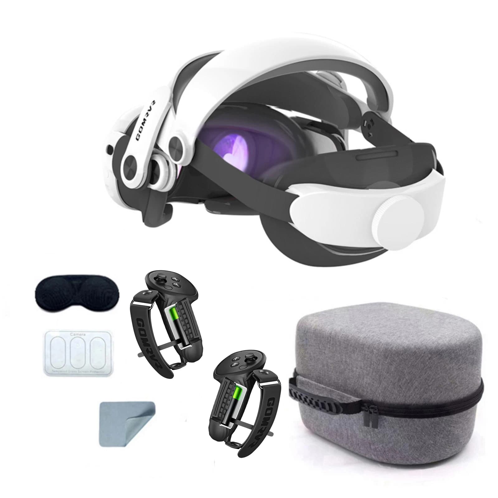 GOMRVR Sangle de tête compatible avec Meta Quest 3 Power Sangle de tête confortable et durable pour 
