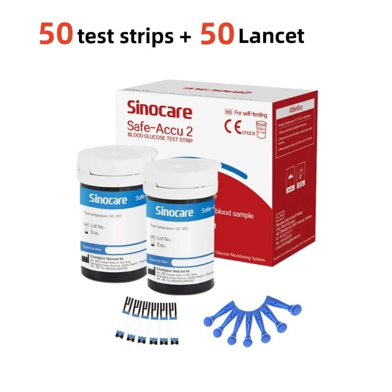 (pour un accès sûr et sécurisé) 50/100/200/300/400 pièces de bandelettes de test de glycémie et de l