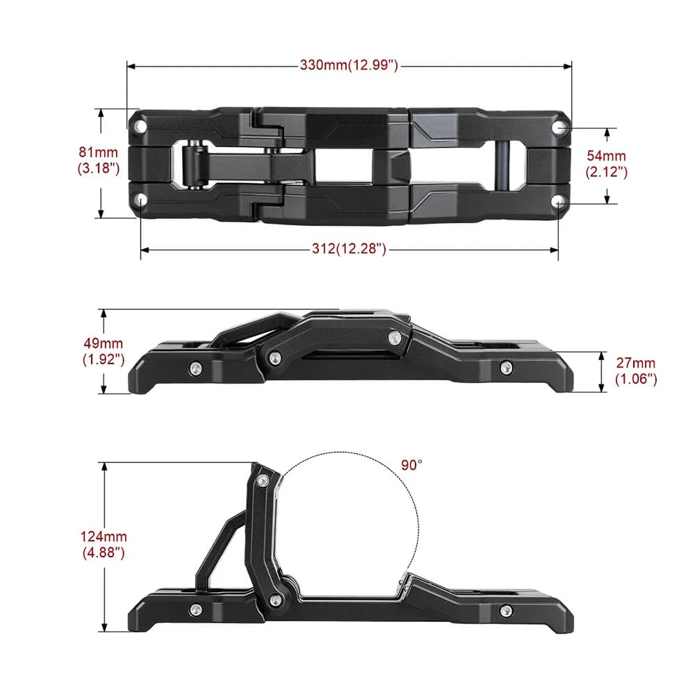 Pédale Pliante en Aluminium Compatible avec la Charnière de Porte, pour Jeep Wrangler 2007-2018 JK J