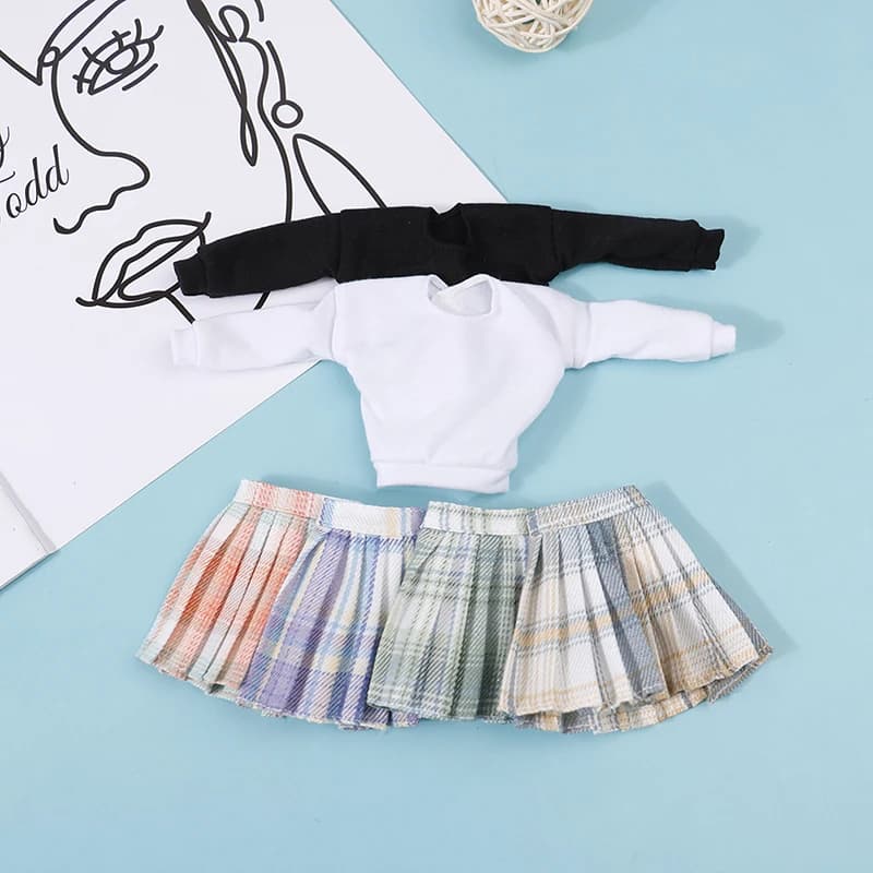 Robe beurre/jupe courte/chemisier, vêtements d'été pour poupées de 29cm 1/6, à la mode