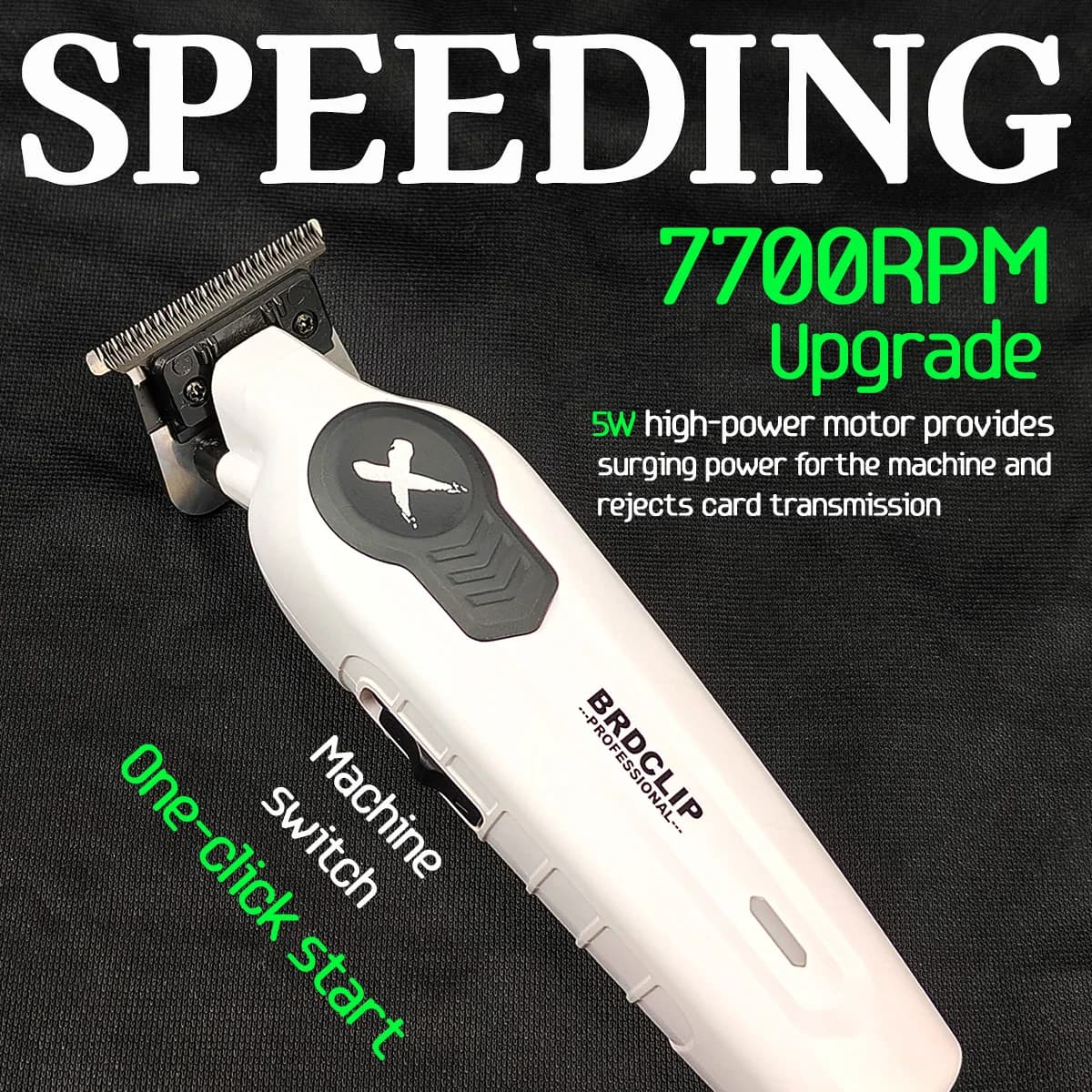 BRDCLIP X série blanc FA1T 7700 tr/min tondeuse à cheveux électrique professionnelle tondeuse à chev