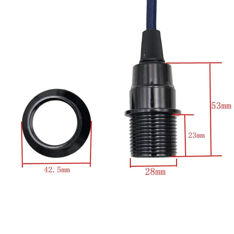 Cordon d'alimentation Standard ue de 2m avec interrupteur, support d'ampoule E14, douille de lampe p