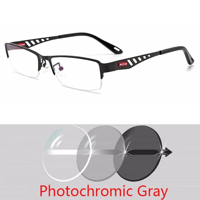 Lunettes photochromiques hommes femmes myopie lunettes fini lunettes étudiants lunettes de vue court