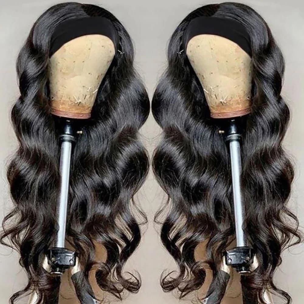 Perruque bandeau cheveux humains vague de corps perruque 180% densité Remy perruques de cheveux huma