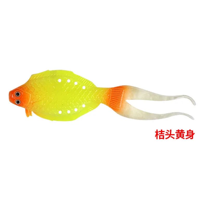 2Pcs/lot 8g 13cm Flatfish Bait Fishing Lures Vivid Shape 3D Eyes Mini Soft Fork Tail Flounder Silico