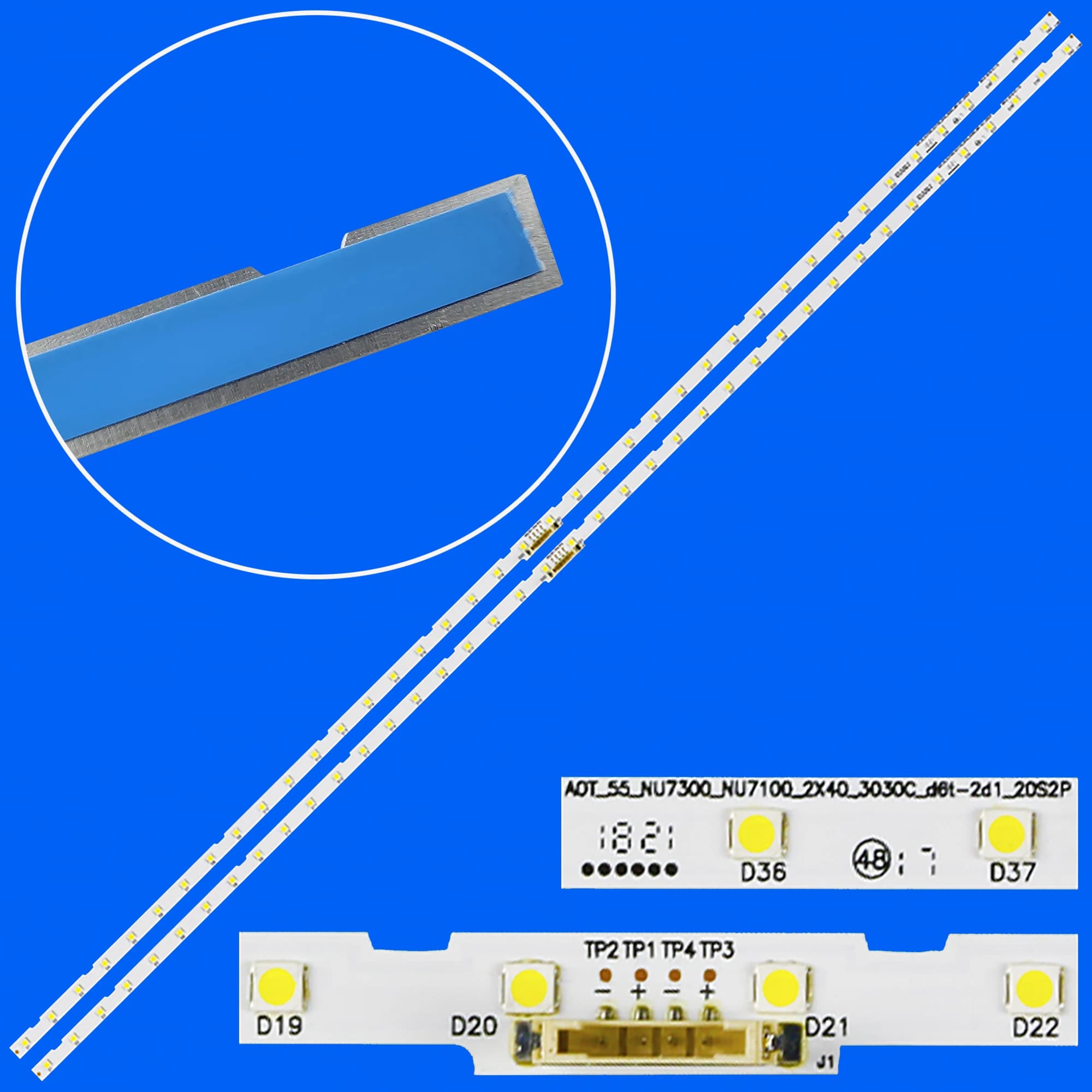 Bande de rétro-éclairage LED pour 55NU7100 UN55RU7100 UE55NU7100 UE55N5540AU UE55NU7023 UE55NU7500 U