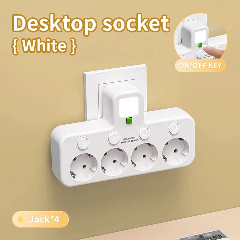 Prise ue multiprise deux spécifications avec ou sans port USB type-c chargeur mural pour le bureau à