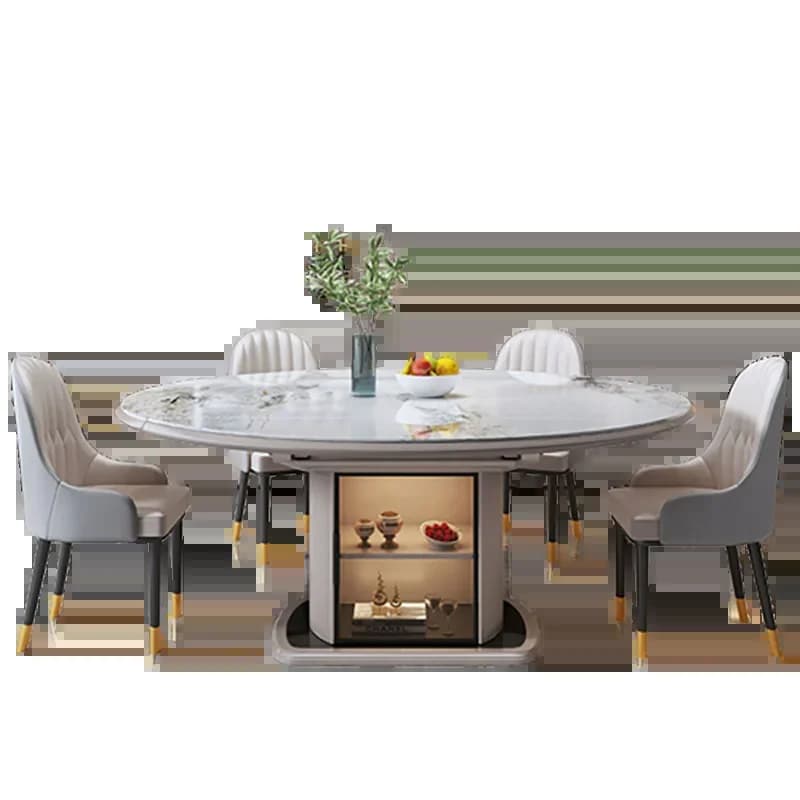 Table à manger ronde en marbre, meuble De luxe moderne pour salon, style nordique minimaliste, meubl