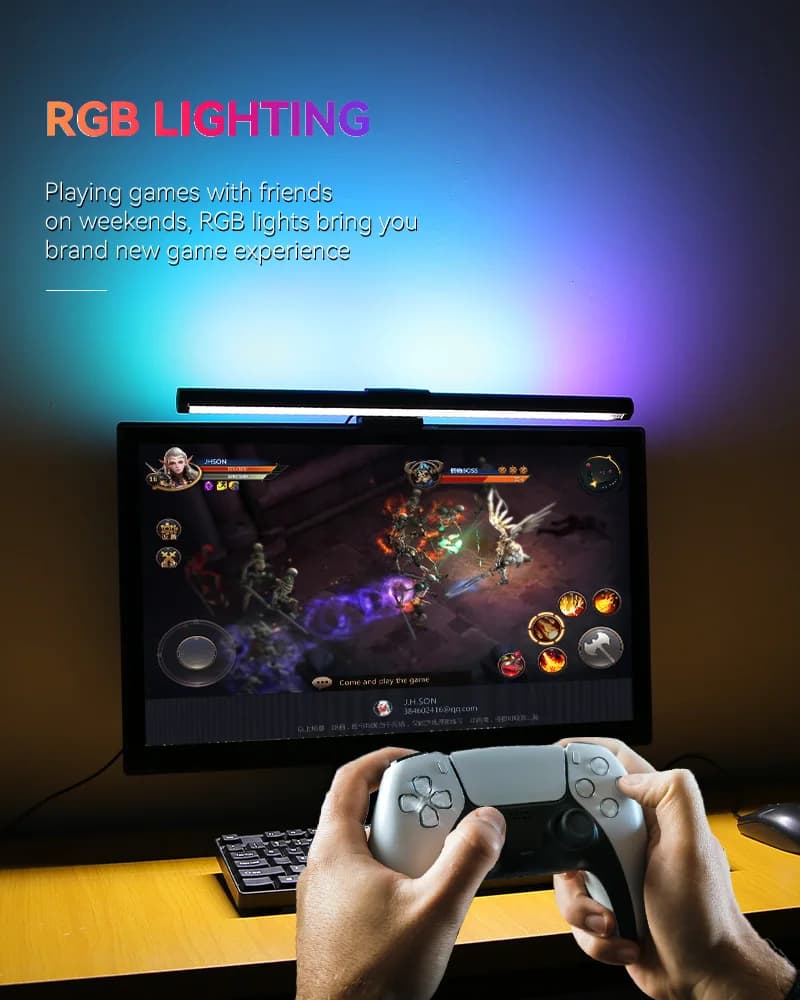 Lampes de bureau Led à gradation continue pour moniteur d'ordinateur, barre lumineuse de lecture USB