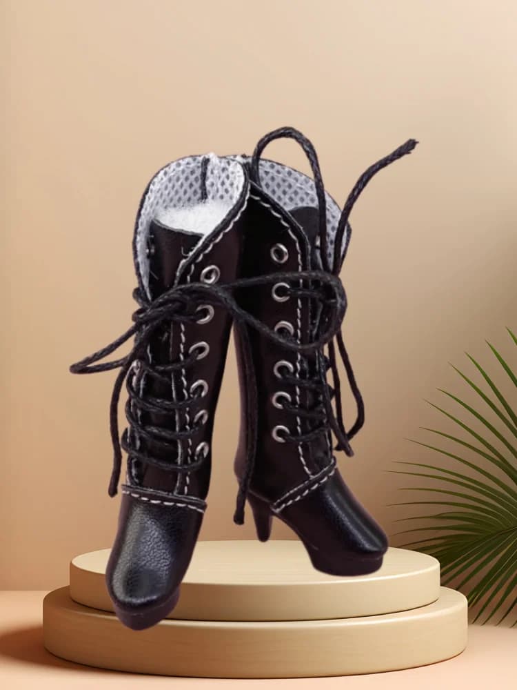 Tilda 2.5 cm Mini poupée bottes pour Blythe poupées jouet, jolies chaussures à talons hauts pour Azo