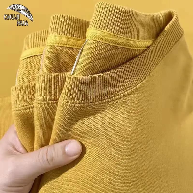T-shirt à Manches sulfet Col Rond pour Homme et Femme, Vêtement 100% Coton, Solide, pour le dehors, 