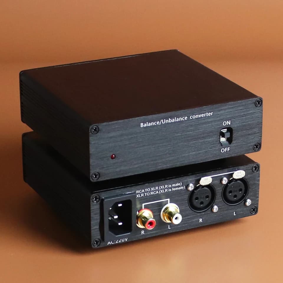 Convertisseur audio HIFI haut de gamme XLR vers RCA, conversion de signal audio RCA vers XLR 110 V/2