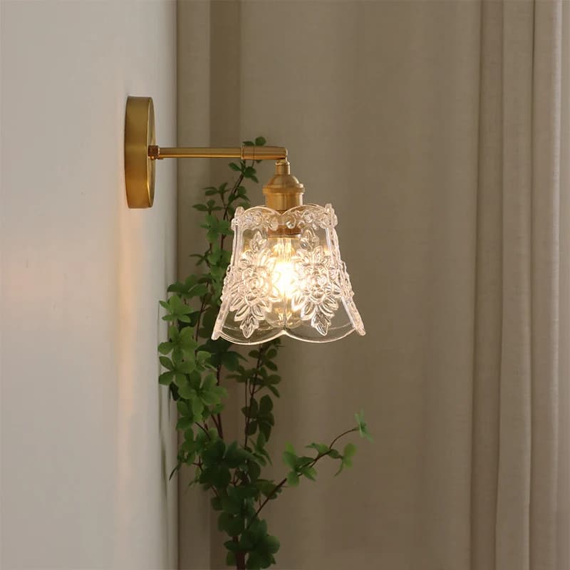 3 Styles nordique fleur verre pendentif lumières chambre Restaurant salle à manger suspension Vintag