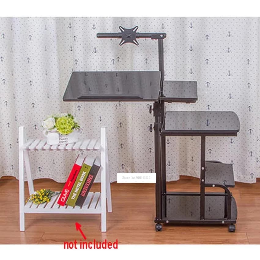 Bureau debout relevable réglable pour ordinateur portable, table d'ordinateur portable, petite table