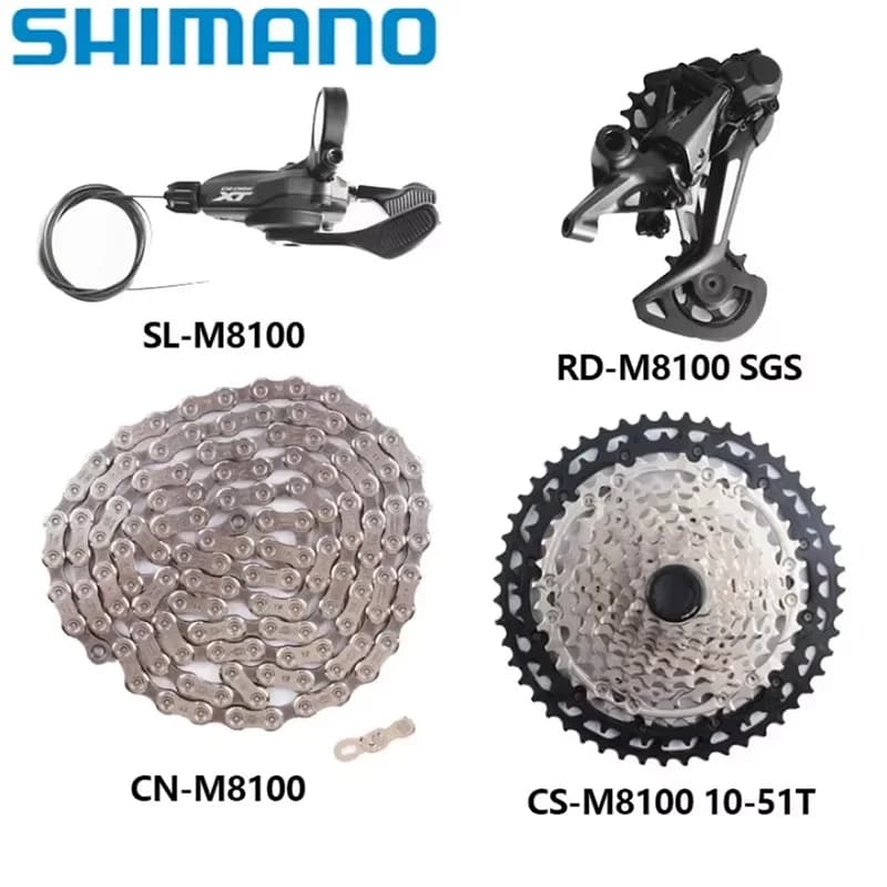 SHIMANO DEORE XT M8100 M8120 12s vtt VTT 12 vitesses soleil 45T 51T Cassette manette de vitesse chaî